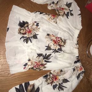 Over the shoulder floral shirt